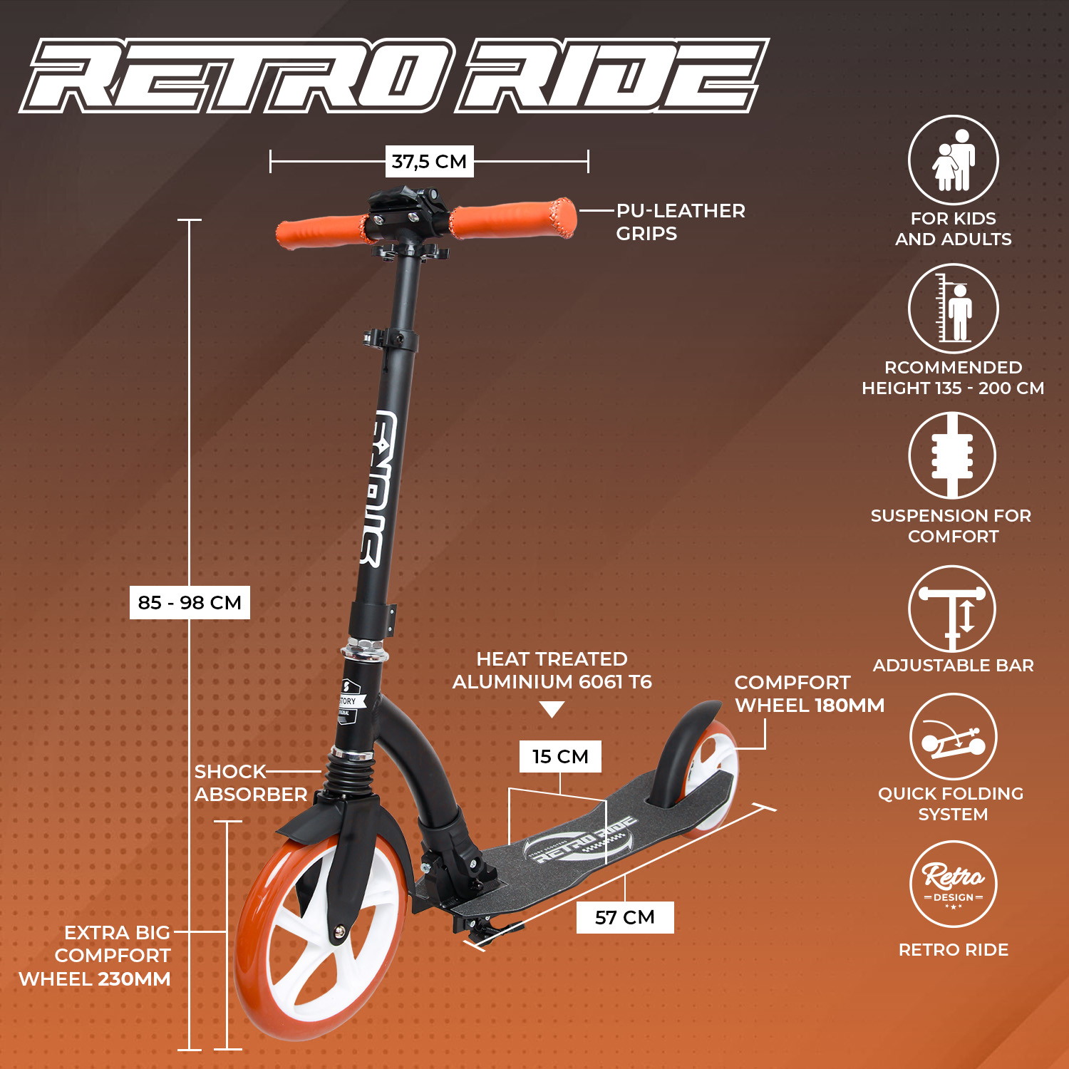 Story Retro Ride Sklopivi Komutatorski Romobil