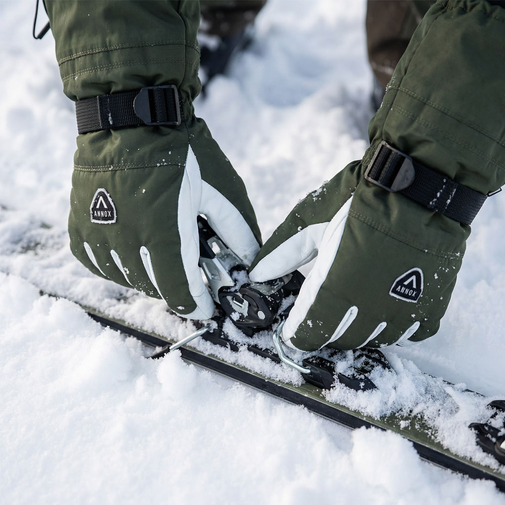 Annox Alpine kožne rukavice za skijanje