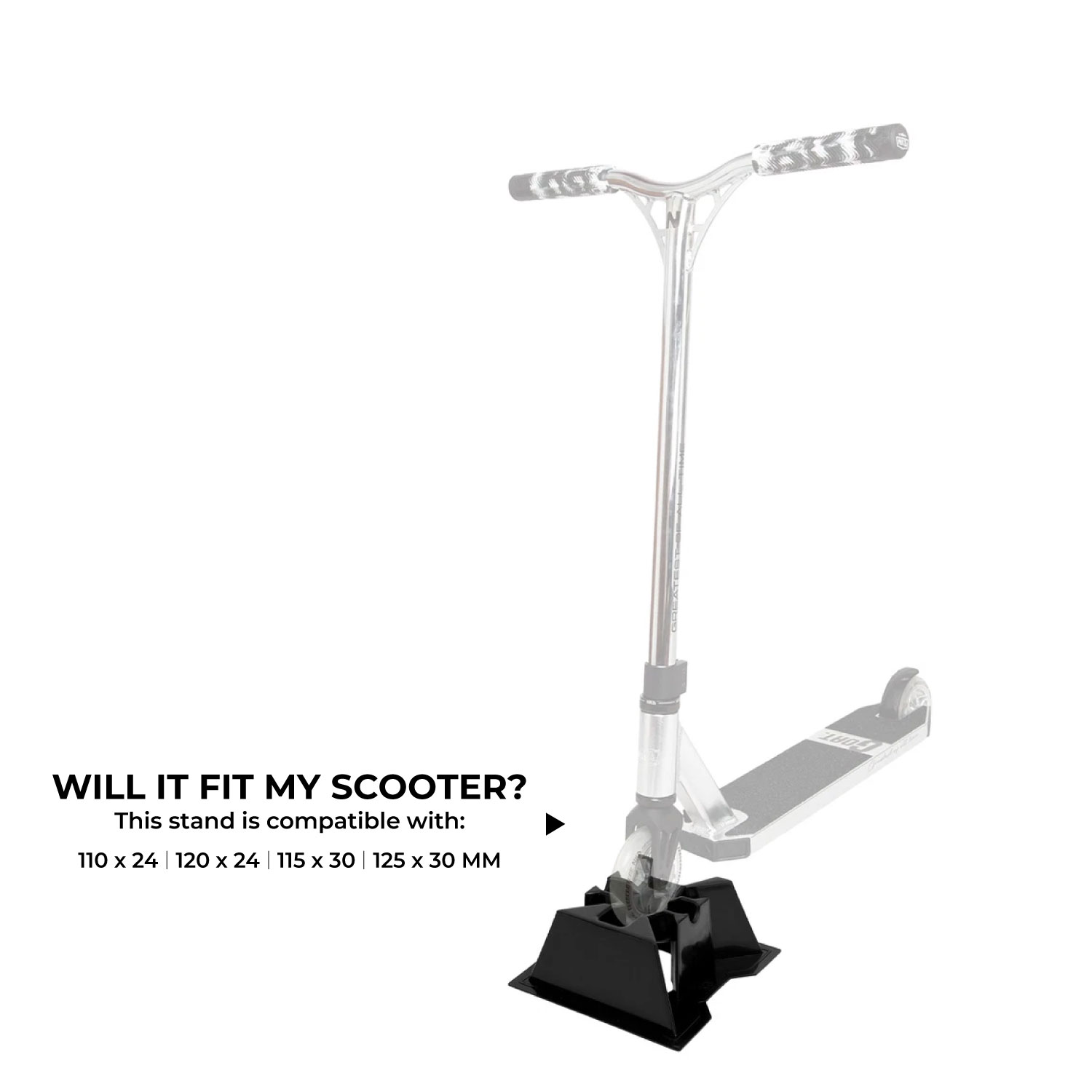 NKD Pro Scooter Stalak – Stabilni držač za kotače 110–125 mm, širina 24/30 mm