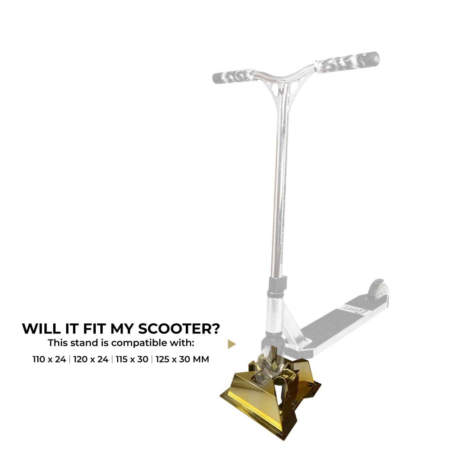 NKD Pro Scooter Stalak – Stabilni držač za kotače 110–125 mm, širina 24/30 mm