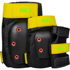 NKX 3-Pack Pro Zaštitna Oprema - Jastučići za Koljena, Jastučići za Laktove i Zaštita za Zapešća