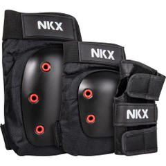 NKX 3-Pack Pro Zaštitna Oprema - Jastučići za Koljena, Jastučići za Laktove i Zaštita za Zapešća