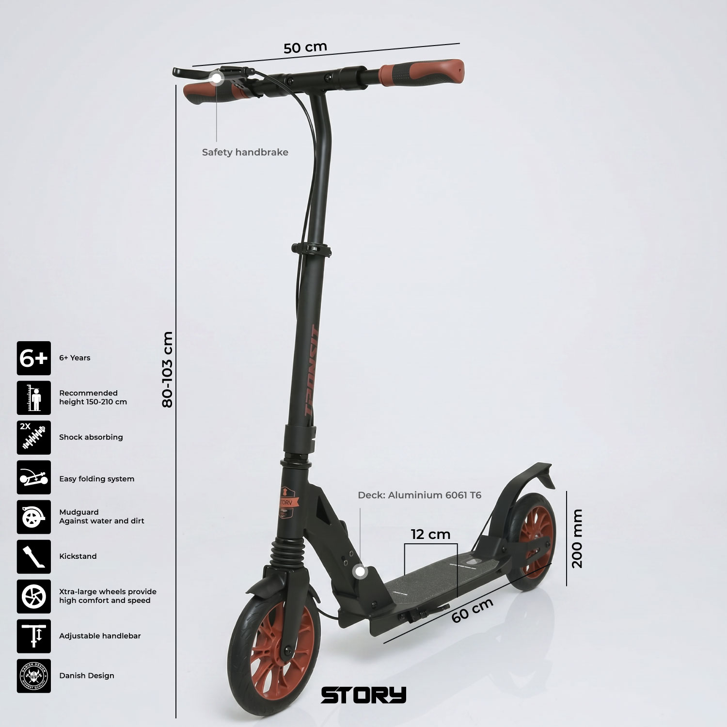 Story Transit X Commuter Romobil s dvostrukim ovjesom + disk kočnicom