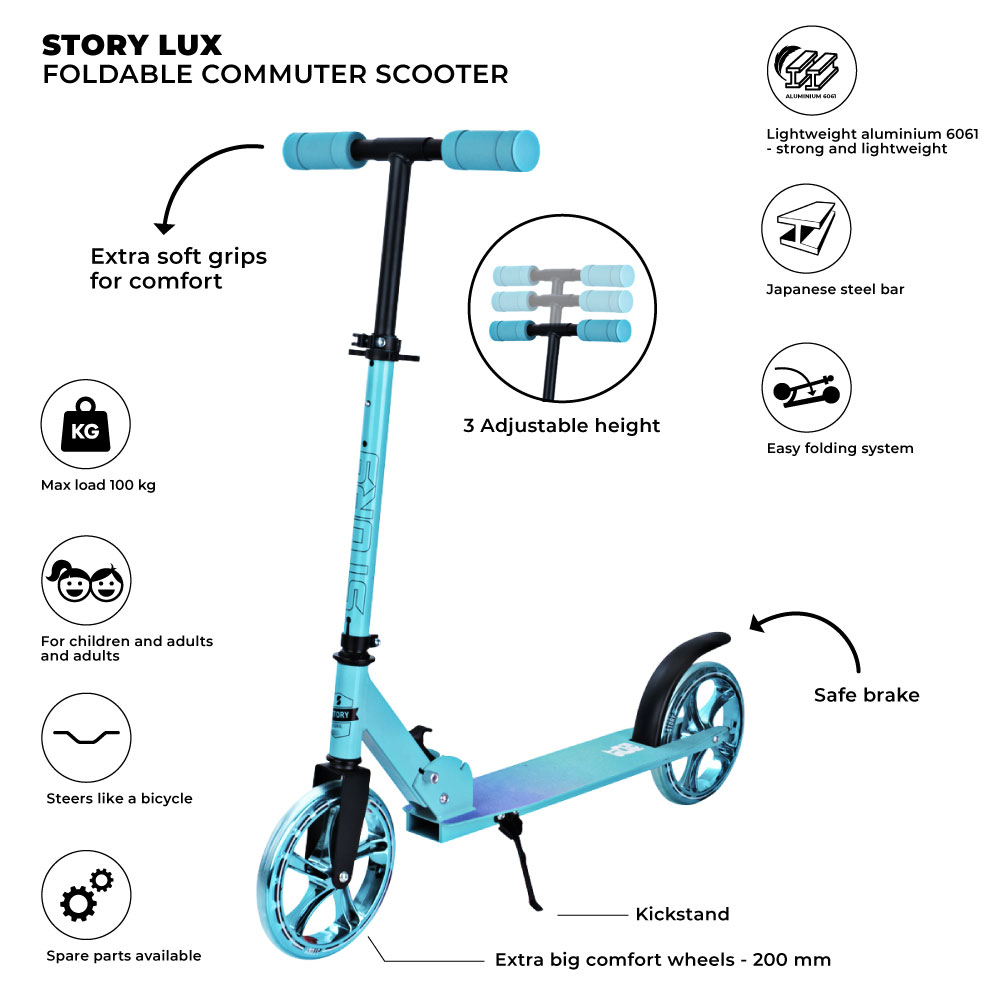 Story Lux Sklopivi Romobil za Komutiranje