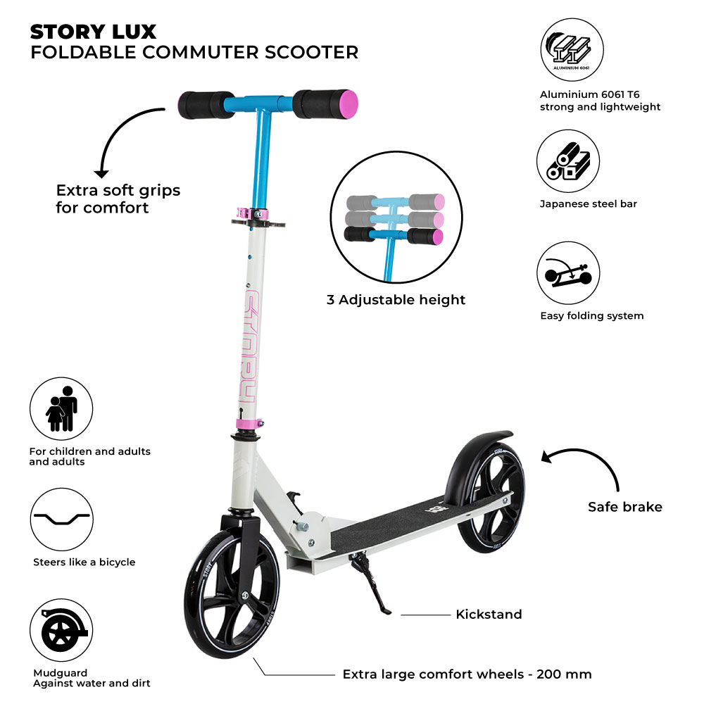 Story Lux Sklopivi Romobil za Komutiranje